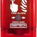 DIGITECK Plug&Play Site Alert Battery Operated Interlinkable Fire Alarm System LED Strobe Siren Horn Sound Weatherproof Outdoor Indoor