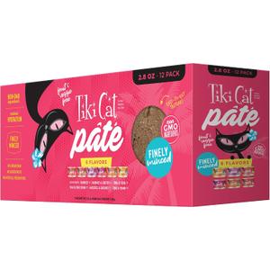 Tiki Cat Grill Pâté Wet Cat Food, Variety Pack, 2.8 oz. Cans (12 Count) (EXP 11/30/28)
