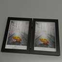 4x6 Picture Frames Double Hinged MDF Wood Black Shadow Box with Glass Front Stand Vertical on Tabletop