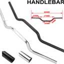 AnXin 1" 25MM Drag Handlebars Tracker Handle Bars Universal for Sportster XL 883 1200 Bobber Custom Chopper Softail Dyna Euro Style Black
