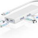 BolAAzuL USB C to Mini DisplayPort Multiport Adapter 4K@60Hz, Not Work with Apple Cinema Displays, Type C to Mini DP Converter with 65W PD Charging Port & 2XUSB 2.0 Ports