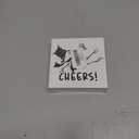 Funny Winter Christmas Snowman Wine Wooden Box Sign Desk Decor, Christmas Bar Decor, Cheers Snowman Xmas Wood Block Sign for Bar Pub Home Desk Table Shelf Wall Decorations, 5x5 Inch