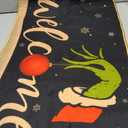 Christmas Door Mat Xmas Welcome Merry Christmas MatNon-Slip and Washable Winter Doormat Rubber Back SantaSnowflakes Door Mat Rugs for Indoor Outdoor 17x29 Inches