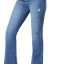 VIPONES Women's Flare Bell Bottom Jeans High Waisted Wide Leg Bootcut Jeans Stretchy Denim Pants (2, Light Blue 7)