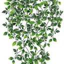 Der Rose 34'' Fake Plants Hanging Artificial Potted Plants Indoor and Outdoor for Home Bathroom Wall Shelf Office Decor (1Pack)