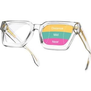 VISOONE Progressive Multifocal Anti-Fog Reading Glasses with Anti-Blue Light and UV Protection Readers Women and Men RIVER