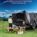 JOYTUTUS Truck Tent with Awning, Truck Bed Tailgate Tent Pickup Camping Tent Canopy (Only Fits Full-Size Truck with Soft Topper or Camper Shell)