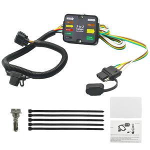 56420 4-Way Flat Trailer Wiring Harness Compatible with Hyundai Santa Fe 2019-2023, Santa Cruz 2022-2024, Palisade 2020-2023 & Kia Telluride 2020-2022, Carnival 2022-2024 Connector Towing Wiring Kit