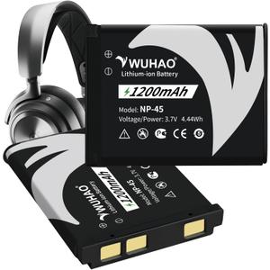 WUHAO 2-Pack for Arctis Nova Pro Wireless Battery NP-45 Battery [Upgraded 1200mAh] for Steelseries Arctis Nova Pro Wireless Headset for Xbox for PlayStation 3.7V