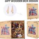 Qiuenisray Wooden Puzzles for Adults, Coral Ocean Jigsaw Puzzles 200 Pieces, FSC Certified Beautiful Wall Decor Puzzles, Irregular Creative Gift for Adults Family Game 11 x 11.2 in