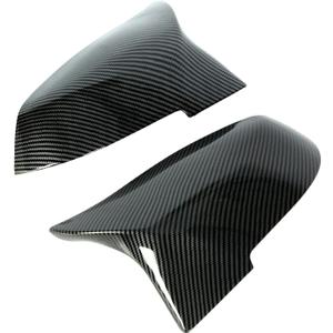 Side Mirror Caps, Door Mirror Cap Covers, Mirror Caps Replacement Compatible with BMW F20 F22 F23 F30 F31 F32 F33 F36 F87 M2 X1 E84 (Carbon Fiber Pattern) ext-mirrorf20
