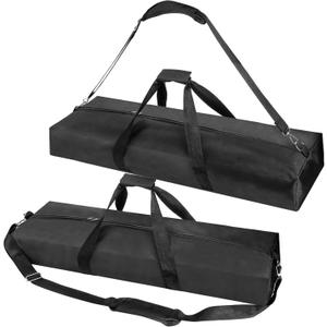 Youeon 2 Pcs 31x10x4 Inch Tripod Carrying Bag, Water Resistant Long Carry Case with Padded Adjustable Strap & Durable Handles, Versatile Stand Bag for Speaker, Mic, Tripod, Light, Tent