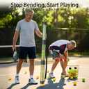 17 Balls Pickleball Ball Retriever & Ball Holder Storage with Strap, Back Saver for Pickleball Accessories, Quick for Pickleball Tube Ball Pickup