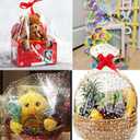 2 x 15Pcs 18X30 inch Gold Star Printed Clear Cellophane Gift Wrap Bags Basket Wrapping Plastic Large Cello Bags for Party Favors Treats Mug with 5" Twist Ties