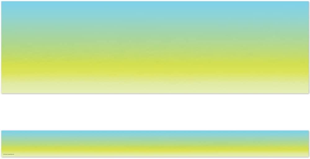 Teacher Created Resources Aqua and Lime Color Wash Straight Border Trim
