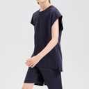 DANI CHINS Boys Loose Athletic Shirt and Shorts Set Kid Outfit with Pockets (Blue)