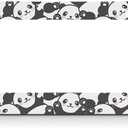 Smile Panda License Plate Frame Cute License Plate Holder Lovely Animal Pattern Funny Happy Car Tag Frame License Plate Car Accessories 2 Holes Novelty Auto Car Tag Vanity Present 