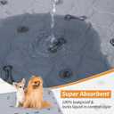 Washable Pee Pads for Dogs, 24x36 Reusable Absorbent Whelping Pads with Non-Slip Waterproof Bone Print