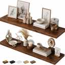 RICHER HOUSE 48Inch Long Floating Shelves, 12" Deep Rustic Wood Wall Shelf