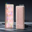 dagaladoo Pink Jade keycaps,Double Shot PBT keycaps Crystal Set,Ceramic Custom Keycap Translucent,Cherry Profile Key caps for 60%/65%/75%/TKL/96%/100% US Layout Mechanical Keyboard(121keys)