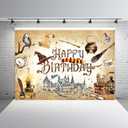 7x5ft Wizard Backdrop Magical Castle Backdrop Magic School Background Girl Kids Baby Shower Banner Wizard Birthday Party Decoration Photo Booth Props LTMBDJ413
