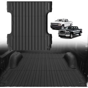 TripleAliners Truck Mat Compatible with 2007-2018 Chevy Silverado/GMC Sierra 1500 5.8FT Accessories, Truck Bed Mat Heavy Duty Custom Fit All Weather Protection TPE Pickup Liner, 2007 New Body Only
