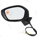 Driver Side Mirror Assembly Compatible with Honda Civic 4 Door EX/SI 2022-2025 Heated with Blind Spot Monitor, Power Adjustable Glass Replace 76258T20A21 HO1320351 (7Pin Left)