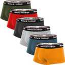 Natural Feelings Mens Underwear Boxer Briefs Pouch Trunks Underwear for Men 1.5" No Fly Boxer Trunks 4-Pack (Medium)