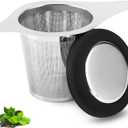 Tea Infuser Basket Stainless Steel Tea Strainer Tea Filter With Small Strainer And Lid Tea Diffuser For Loose Leaf Tea Superior Brewing Experience (One Pack Silver)
