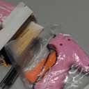 Stitch Gun for Clothes - Handheld Stitch Gun Quick Clothing Fixer - Tagging Gun - Includes 6 Needle, 1000 Black Fasteners & 1000 White Fasteners (Pink/Orange)