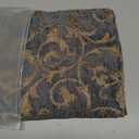 Loom and Mill Elegant Damask Valances for Living Room Window, Classic Acanthus Chenille Jacquard Window Treatment Valances with Tassels, Rod Pocket Short Curtain 1 Panel, 54 x 18, Blue-Grey+Khaki