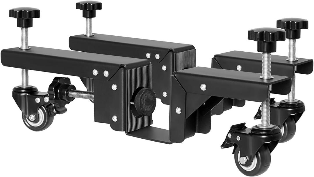 Door Installation Kit, Heavy Duty Door Board Dolly for 1-3/8" and 1-3/4" Pre-Hung, Slab, and Front Doors, Black Powder Coated Installation Tool Kit for Commercial & Residential Use