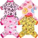 4 Pack Dog Pajamas Soft Lightweight Dog Recovery Suit Onesie Clothes for Small Medium Female Pet Boys Girls Dogs (S (Back: 7",Chest: 11.8", 2.5-5lbs))