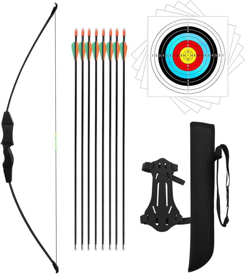 Dostyle 44" Bow and Arrow Set for Kids Children Outdoor Youth Recurve Bow Junior Archery Training for Kids Teams Game Gift