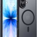 TOCOL for iPhone 17 Case, Compatible with Magsafe, Full Camera Protection, Built-in Magnetic Ring, Drop Protection, Translucent Matte Phone Case for iPhone 17 6.3 inch (Black)