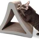 PetFusion 3-Sided Vertical Scratch Play & Perch Cat Scratching Post, 18" x 10.5" x 15.9", Multiple Angle Cat Scratching Pad; 6 Usable Sides, 100% Recyclable Cardboard Lounge