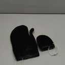 Vesici 2 Pcs Honeycomb Exfoliating Glove Set Exfoliating Bath Mitt Honeycomb Face and Body Scrubber Shower Mitt Sponges for Cleaning Body Shower Face Skin Beauty Spa(Black)