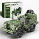 Lucky Doug STEM Building Projects Model Truck Set - Building Toys for Kids Ages 8-12, Assembly Science Army Toys for Boys 8 9 10 11 Years Old