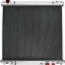 ALLOYWORKS 4 Row Aluminum Radiator For Ford F250 F350 F450 F550 6.8L 7.3L POWERSTROKE 1999-2005