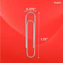 Staples Jumbo Paper Clips, Silver, NonSkid, 1,000 Pack HeavyDuty Clips for Thick Documents & Office Filing