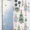 Christmas Case for iPhone 14 Pro Max,Nutcracker Xmas Tree Clear Magnetic Case,Compatible with MagSafe,Soft TPU Bumper Shockproof Protective Cover with Built-in Magnet Ring for Women