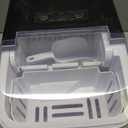 DUMOS Countertop Ice Maker with Handle, 26lbs/24H Portable Ice Machine, 9 Bullet Ice Cubes Ready in 6 Mins, Self-Cleaning, Quiet Compact Ice Maker for Home, Kitchen, RV, Camping, Black