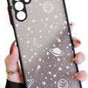 ZTOFERA for Samsung Galaxy A16 5G Case, Planet Sky Star Pattern Protective Phone Case Translucent Frosted Hard PC Back Shockproof Bumper Cover for Galaxy A16 6.7"-White