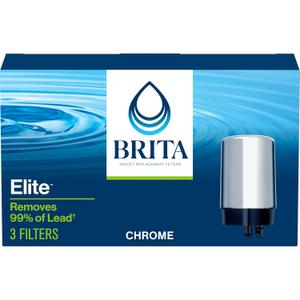 Brita Replacement Water Filter for Faucet Mount, Removes 99% of Lead, Sink Filtration System, Chrome, 3 Count Brita Replacement Water Filter for Faucet Mount, Removes 99% of Lead, Sink Filtration System, Chrome, 3 Count
