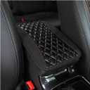Moly Magnolia Car Center Console Cushion Pad, Universal Leather Waterproof Armrest Seat Box Cover Protector,Comfortable Car Decor Accessories Fit for Most Cars, Vehicles, SUVs (Black)