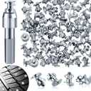 Frienda 51 Pieces Carbide Spikes for Truck Tires - Snow Studs for Tires & Snowmobile - 7 x 9.9 mm with Installation Tool for Racing Car, Bicycle, Bike, Scooters, Shoes & Boots (Small)