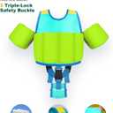 Kids Pool Floaties 1-2-3-5-7-9 Years Old, Toddler Swim Vest 20-30-50-70 Pounds, Comfortable Extended Wear Kids Float Jacket with Crotch Strap, Bright & Colorful Design and Unpadded Sides for Comfort