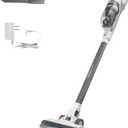 BLACK+DECKER Stick Vacuum Cordless Rechargeable Lightweight Upright Vacuum Cleaner with LED Floor Lights, Multi-Surface, White POWERSERIES+ 16V MAX (BHFEA420J)