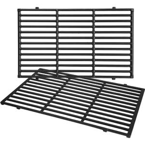 7638 Grill Grates for Weber Spirit I & II 300 Series, Spirit E/S-310 E/S-320 E/S-330, Spirit 700, Genesis Silver/Gold B & C Grill Replacement Parts, Cast Iron, 17.5 x 11.9 Inch, 2-Pack
