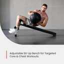 Finer Form Gym-Quality Adjustable Sit Up Ab Bench & Decline Weight Bench for Home Gym Strength Training.